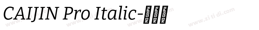 CAIJIN Pro Italic字体转换